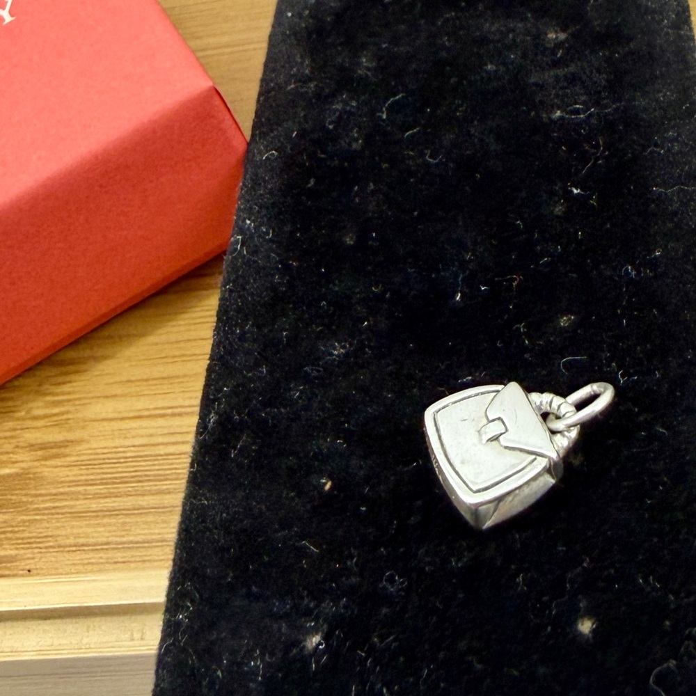 JAMES AVERY Sterling Silver 3-D Handbag Purse Charm Pendant 👛 RETIRED; Un-Cut - Picture 2 of 10